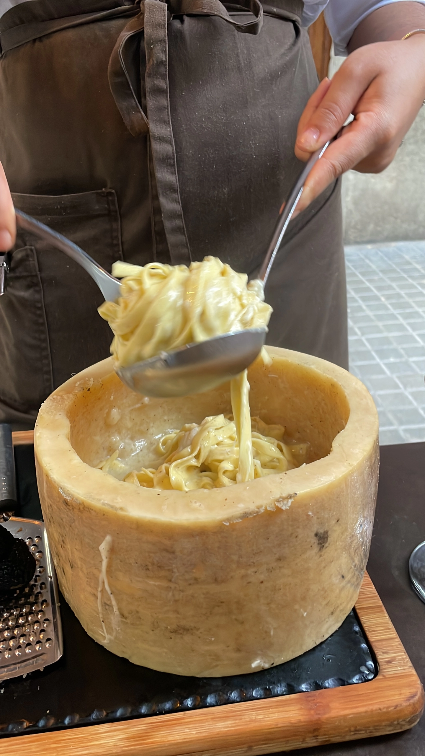 Best Cheese Wheel Pasta in Barcelona